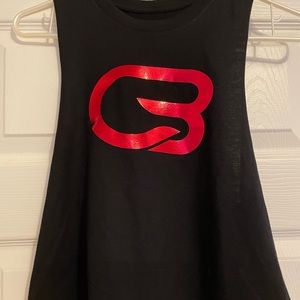 Cyclebar Black Tank Top with Red Logo